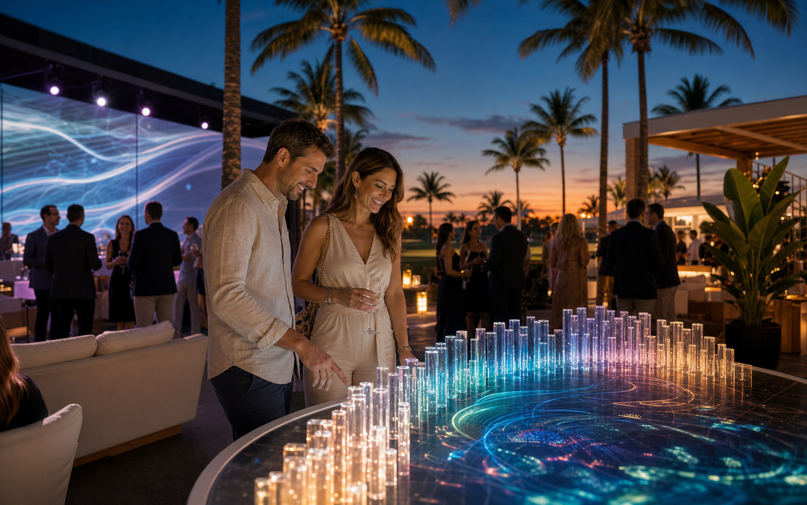 Florida guests engaging with an immersive activation built for brand storytelling